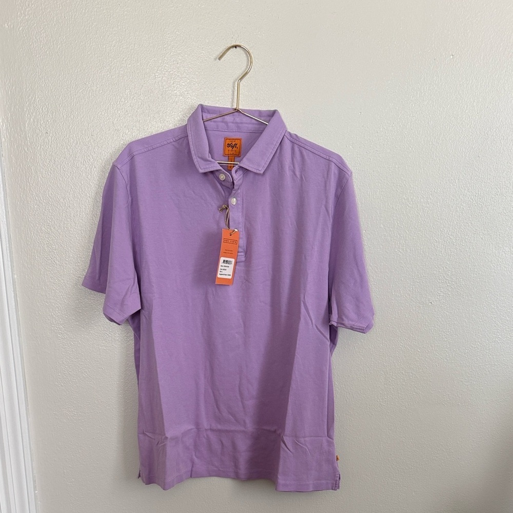 Men’s L Soft Cloth Orchid Polo Shirt NWT